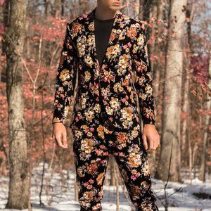 Two Piece Floral Suit